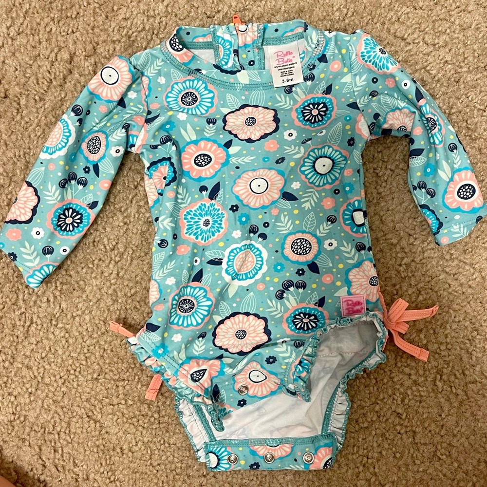 Ruffle Butts long sleeve swimsuit